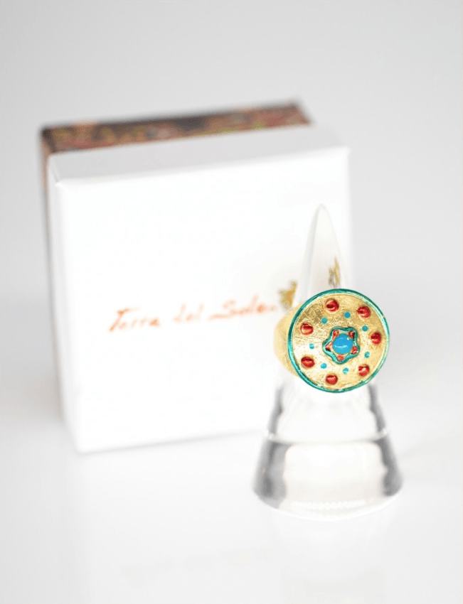 Anello Scudo Siciliano Smaltato - Terra del Sole