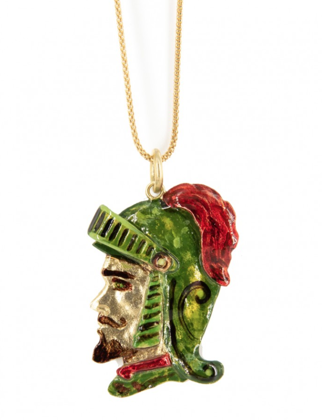 Collana Ciondolo Paladino Siciliano Smaltato - Terra del Sole