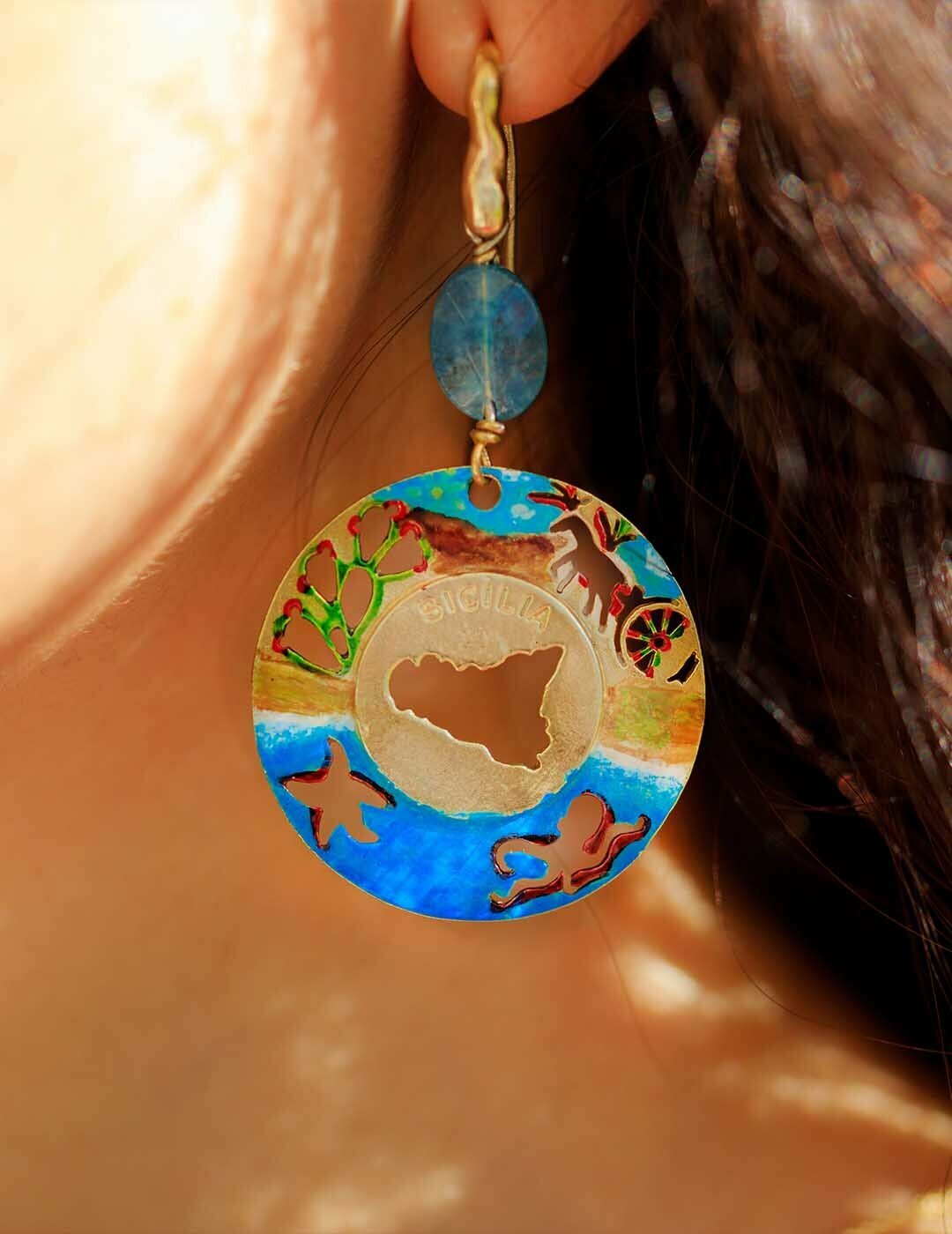 Orecchini Sicilia Tradizione Smaltati - Terra del Sole