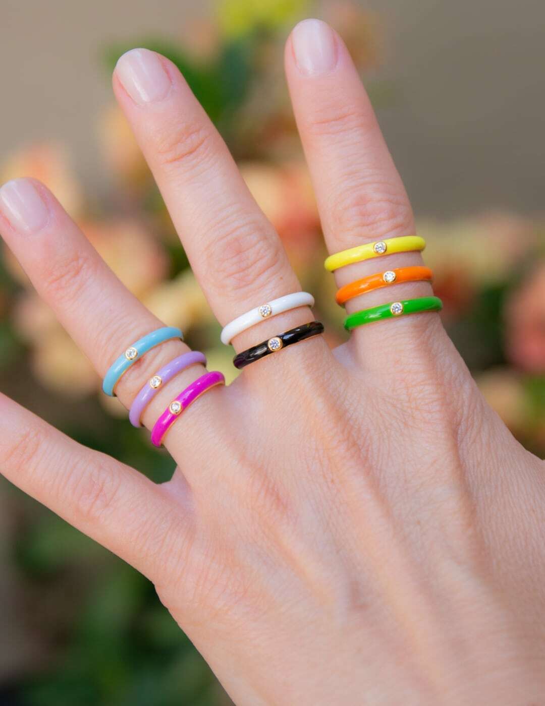 Anello Smaltato Punto Luce