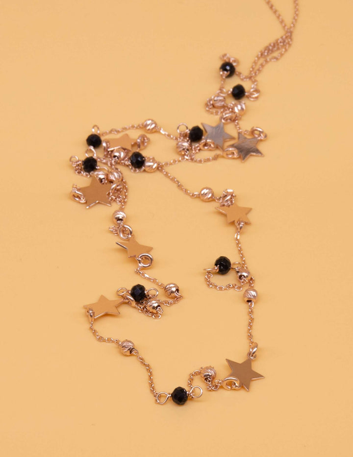 Collana Lunga Stelle e Onice