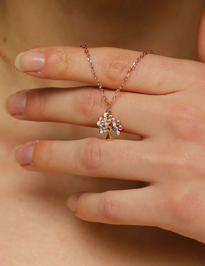 Collana Albero Della Vita Multicolor