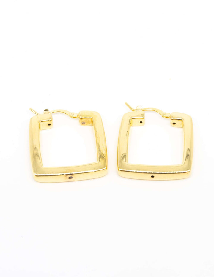 Orecchini Cerchi Canna Quadra