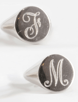 Anello Mignolo in Argento 925 con Incisione Iniziale