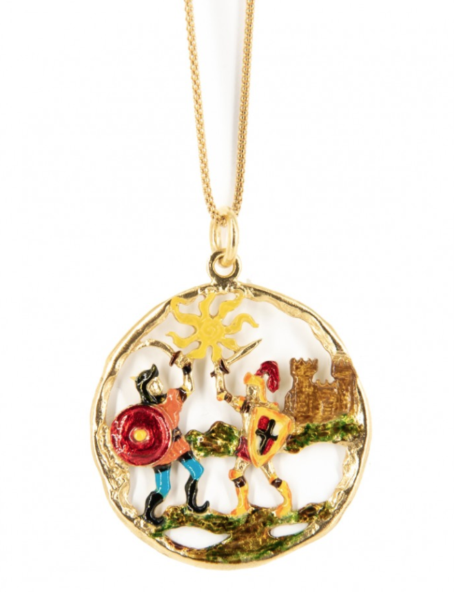 Collana Ciondolo Paladini Siciliani Smaltato - Terra del Sole