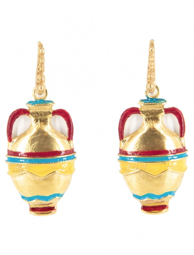 Orecchini Anfora Siciliana Smaltati - Terra del Sole