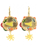 Orecchini Tamburello Siciliano Smaltati - Terra del Sole