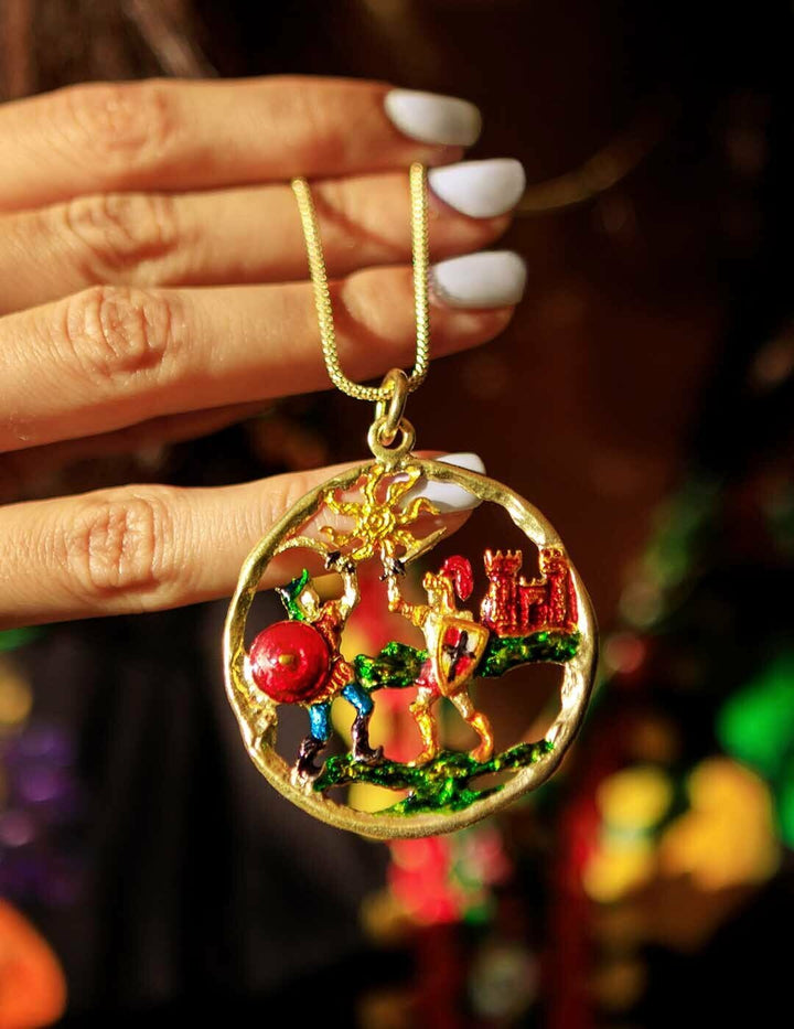 Collana Ciondolo Paladini Siciliani Smaltato - Terra del Sole