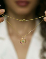 Collana Ruota Carretto Zirconi Media