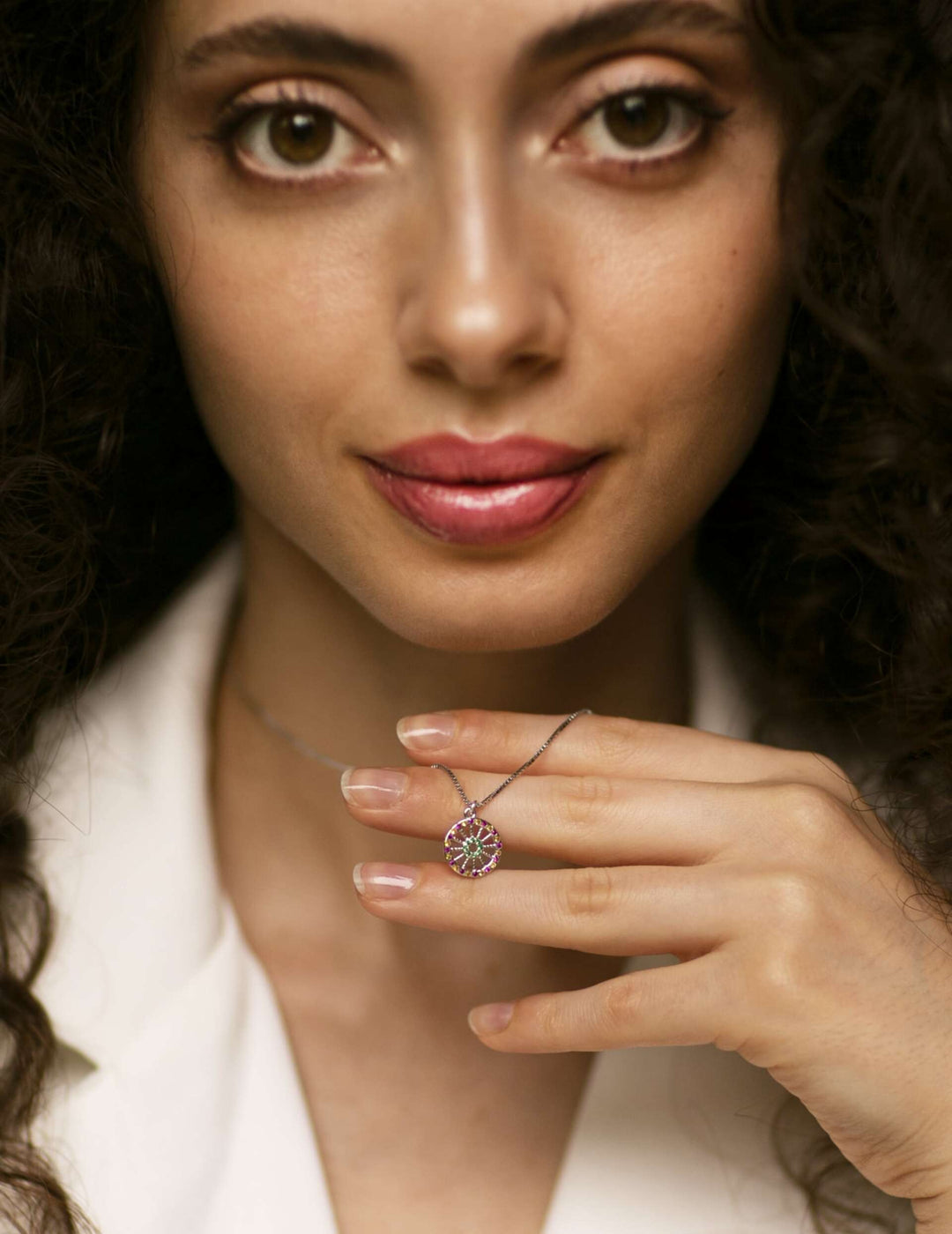 Collana Ruota Carretto Zirconi Piccola