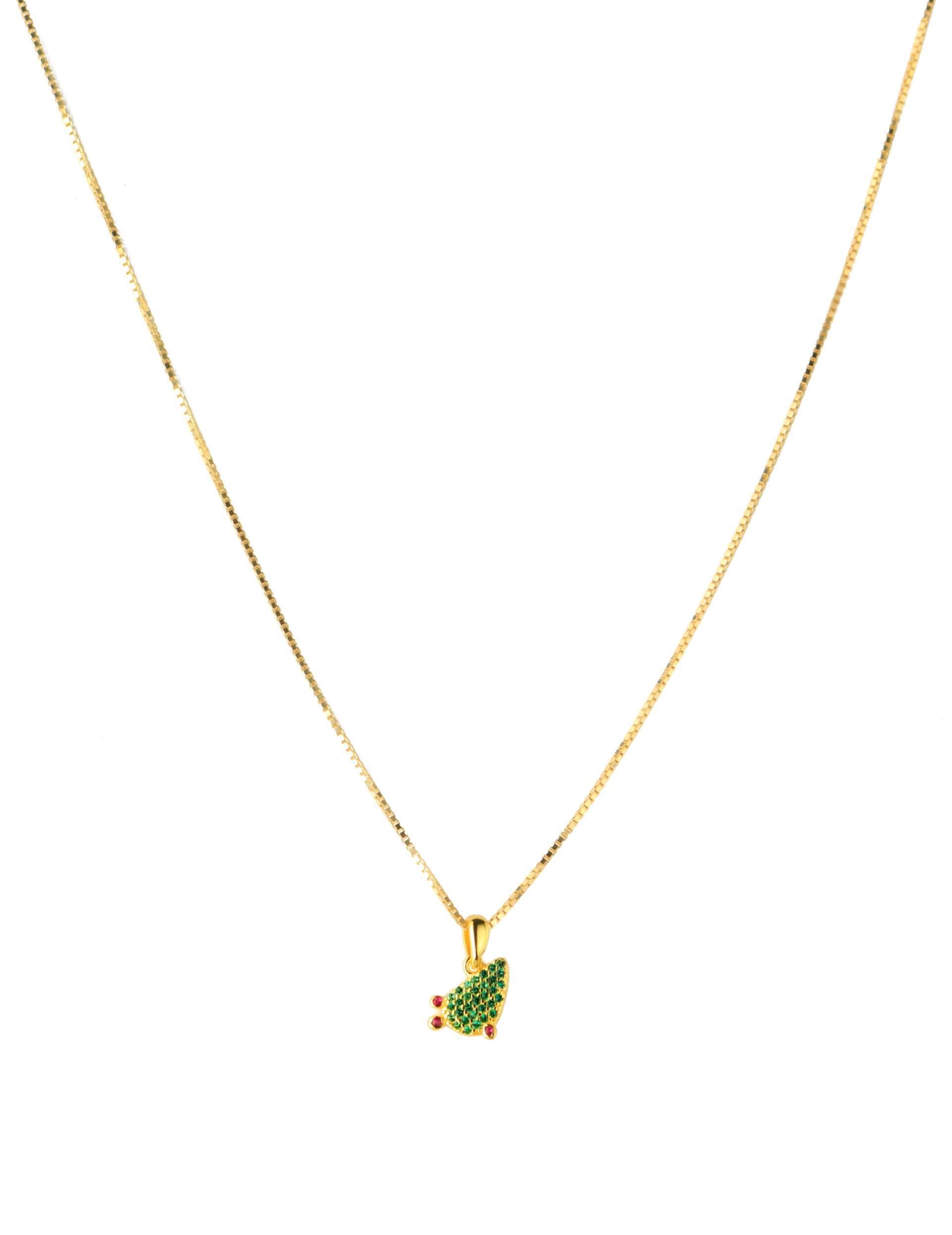 Collana Pala Fico D'India Zirconi Mini