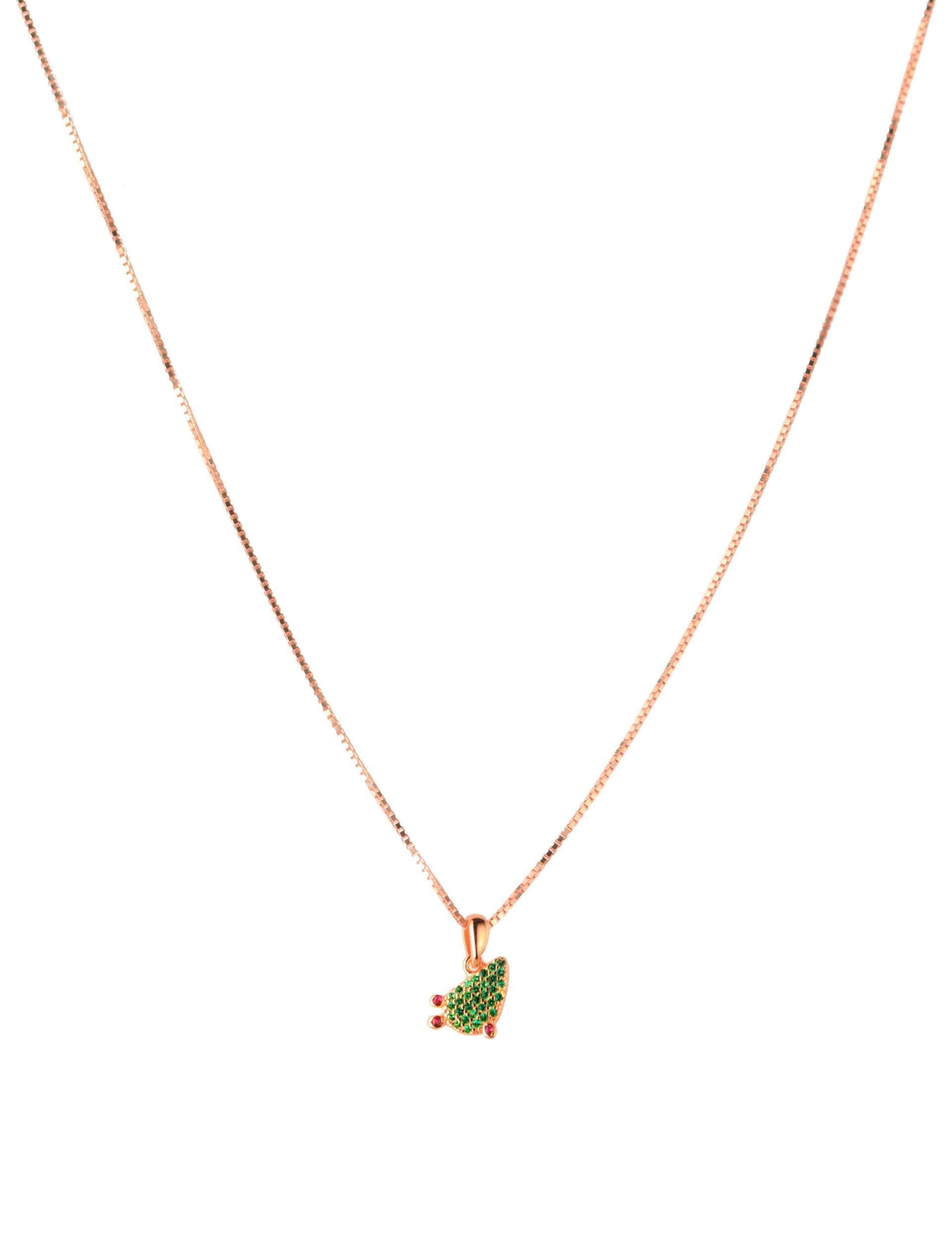 Collana Pala Fico D'India Zirconi Mini