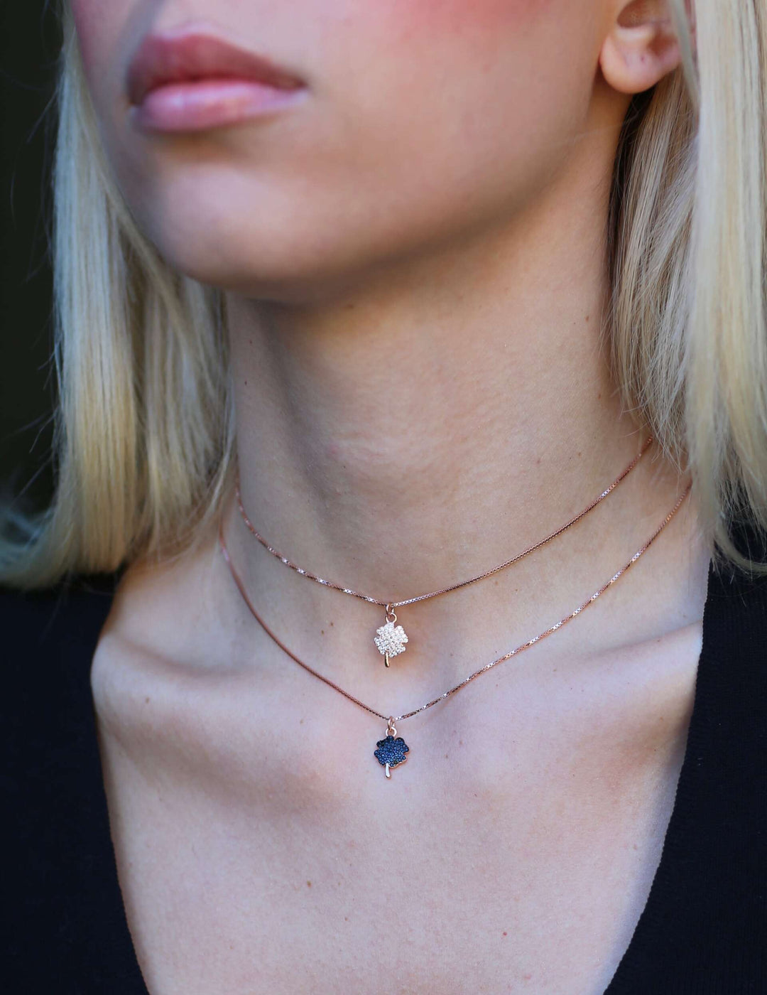 Collana Quadrifoglio Luminoso