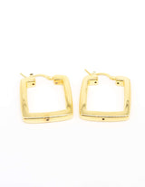 Orecchini Cerchi Canna Quadra