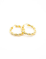 Orecchini Cerchi Treccia