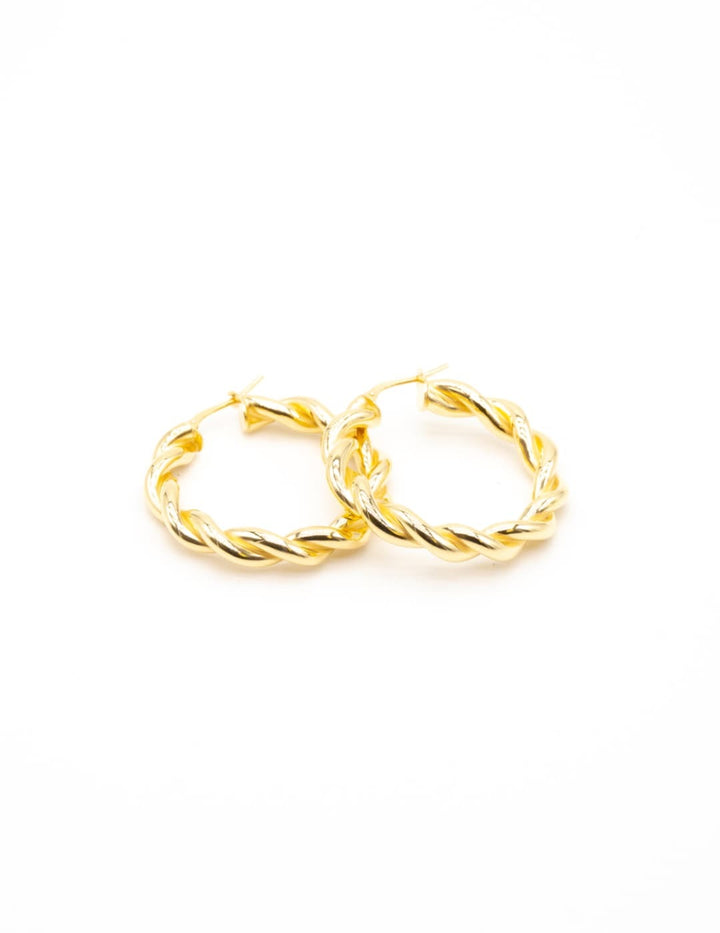 Orecchini Cerchi Treccia