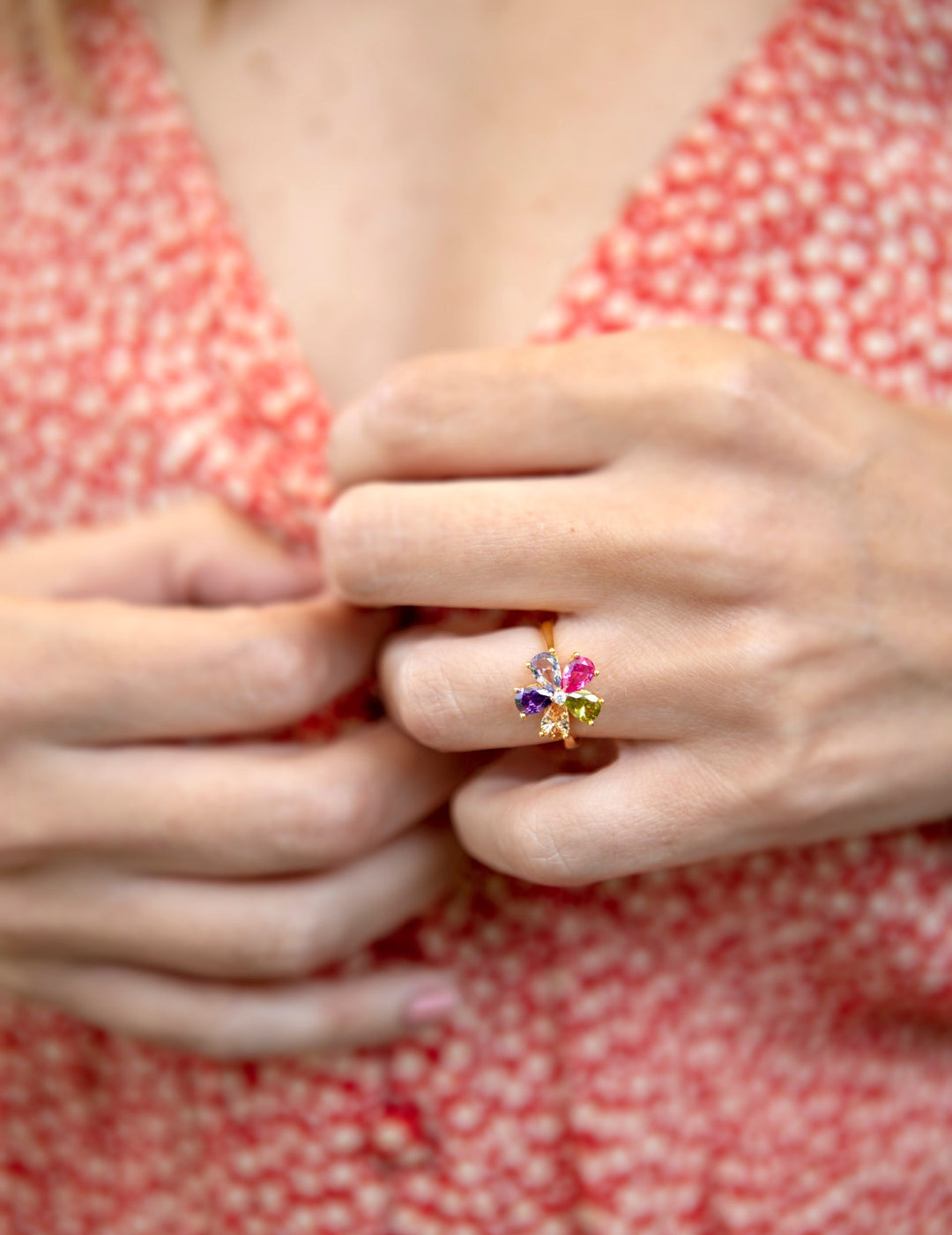 Anello Fiore Multicolor
