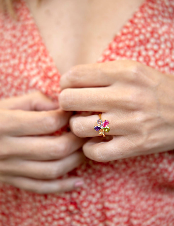Anello Fiore Multicolor