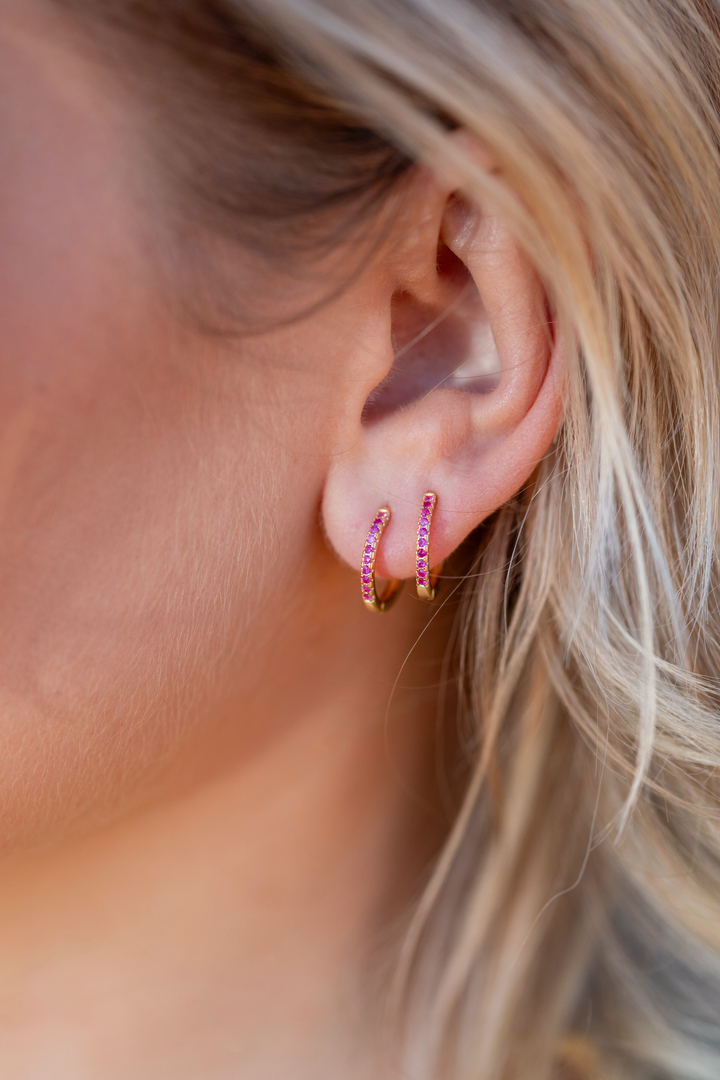 Cerchietti Micro Zirconati Fucsia