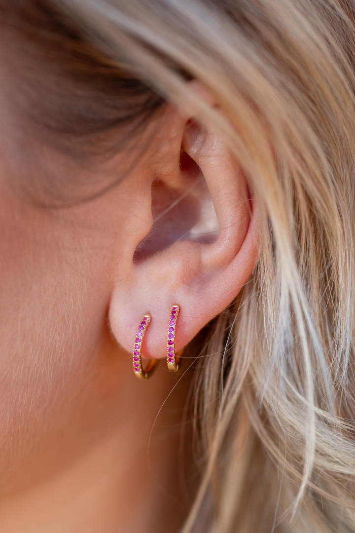 Cerchietti Micro Zirconati Fucsia