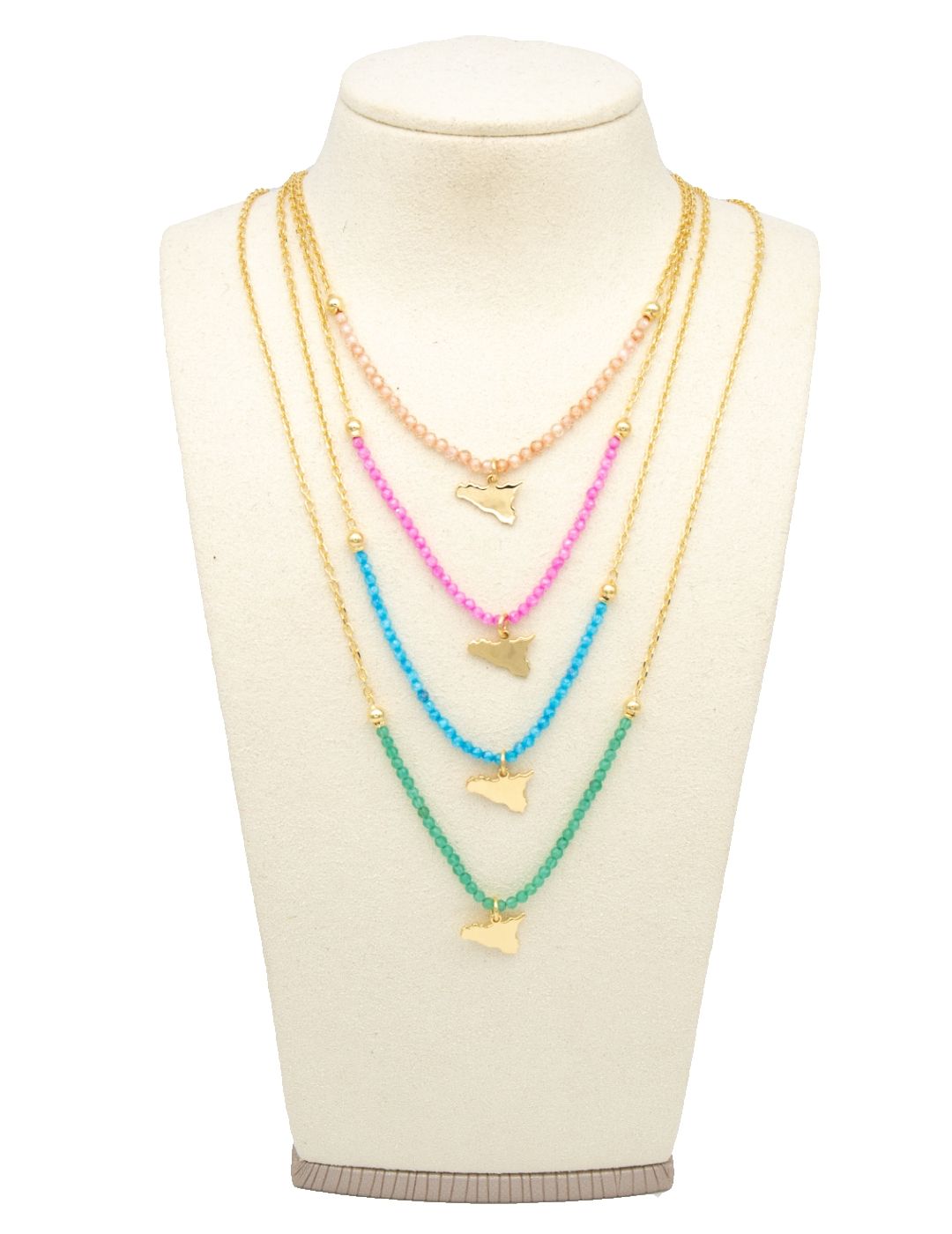 Collana Sicilia Mia Quarzi Colorati