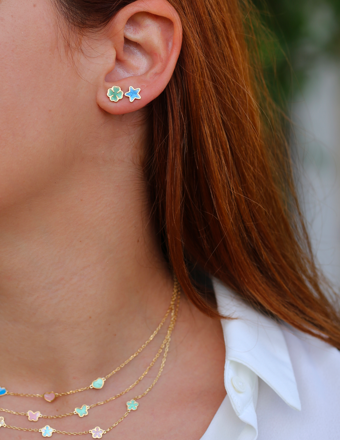 Orecchini Mini Stud Smaltati