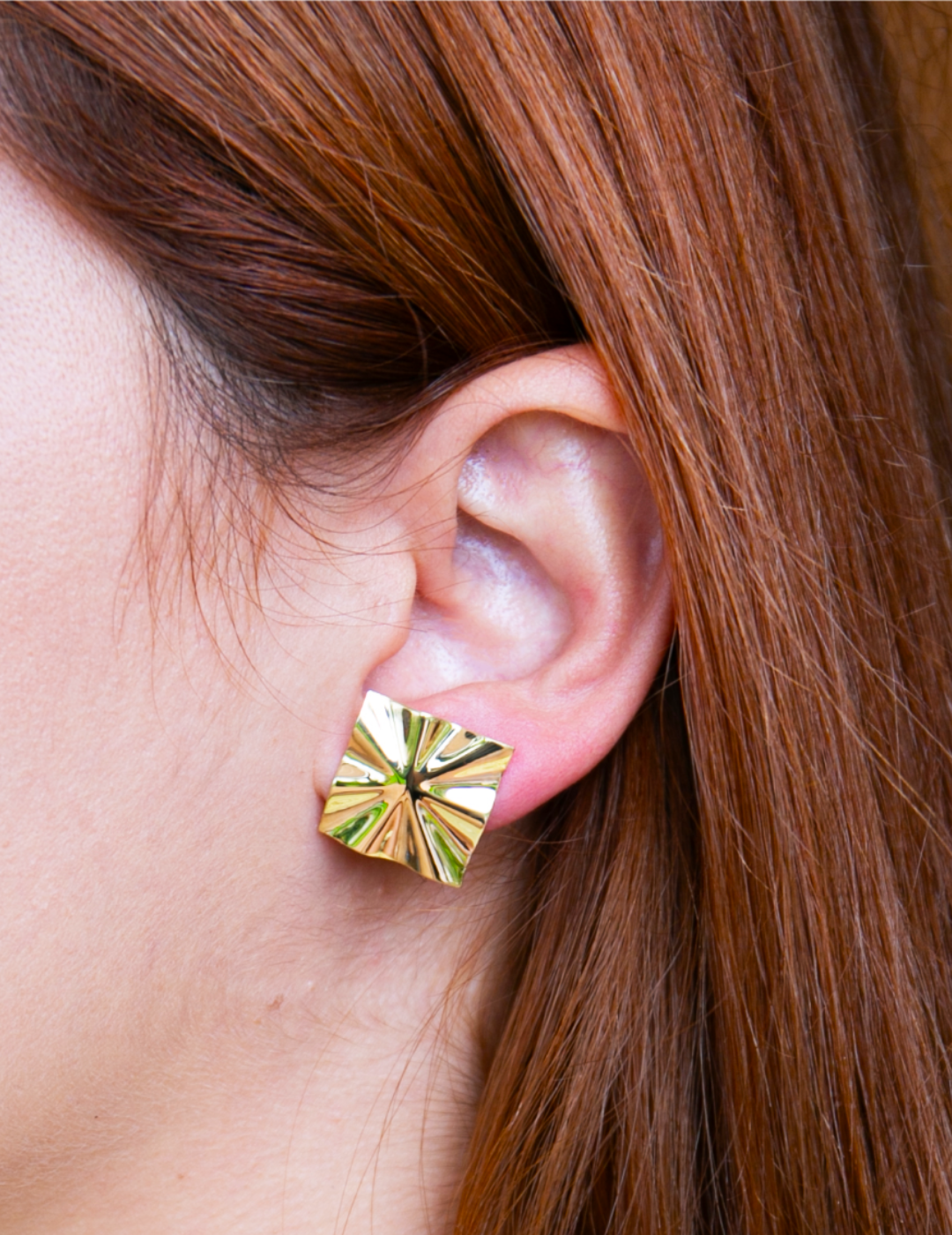 Orecchini Plissé Quadrati