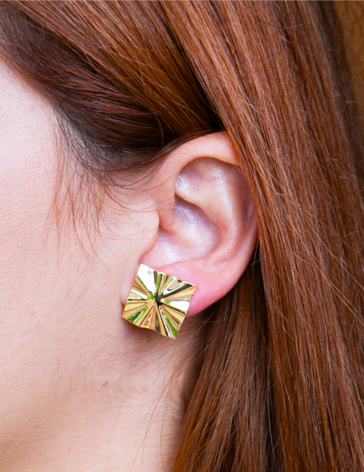 Orecchini Plissé Quadrati