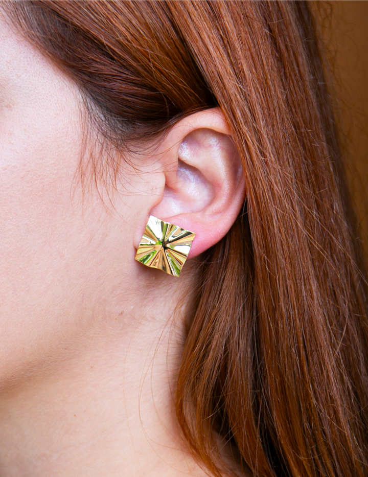 Orecchini Plissé Quadrati