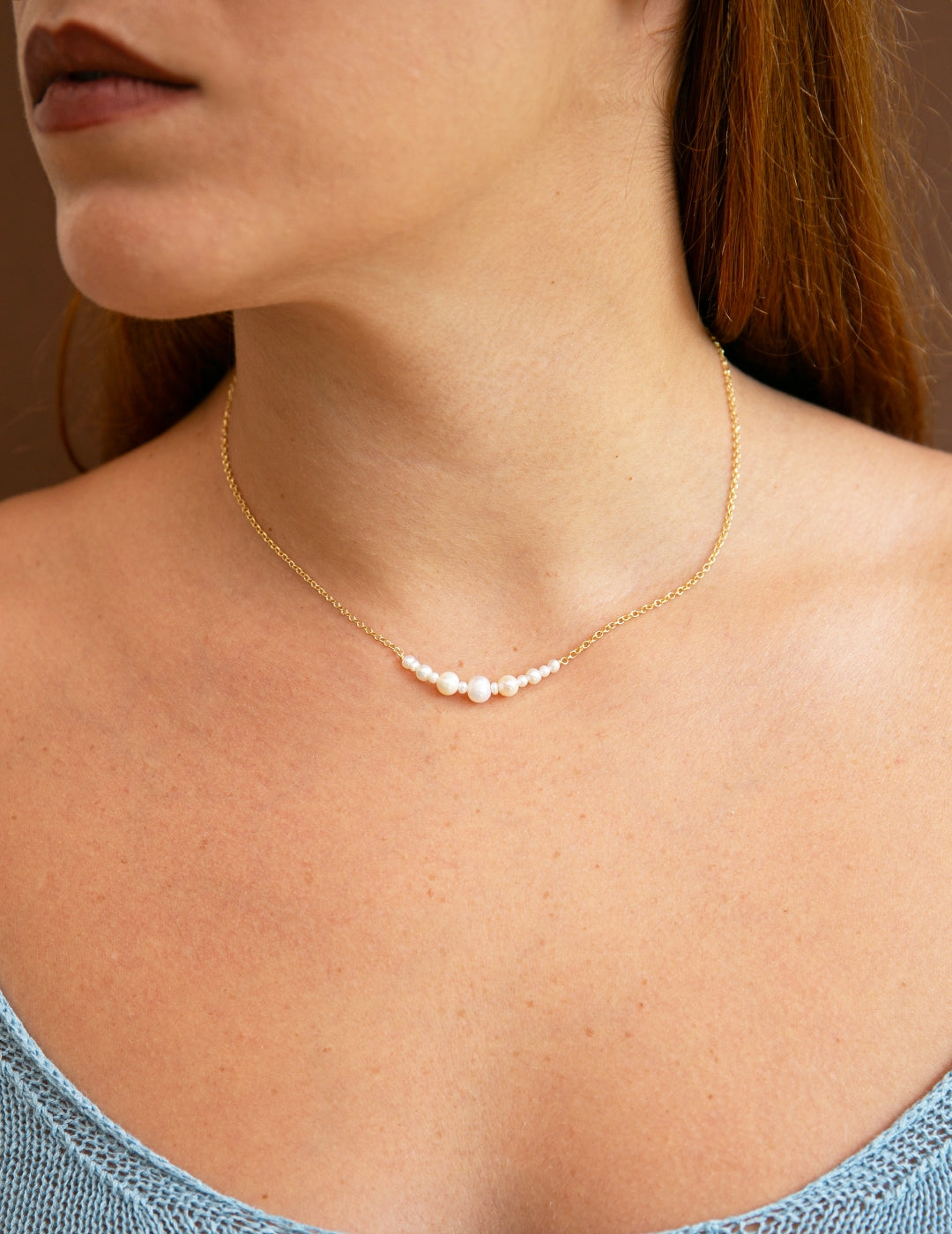 Collana Fil Rouge Perle