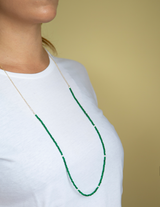 Collana Lunga Verde Smeraldo