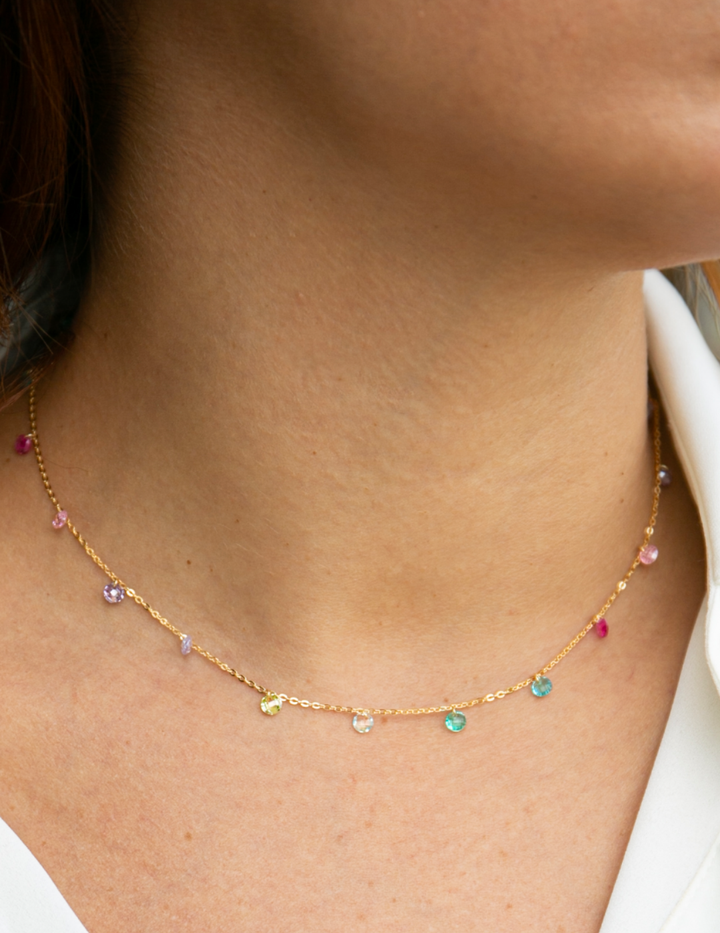 Collana Cristalli Multicolor