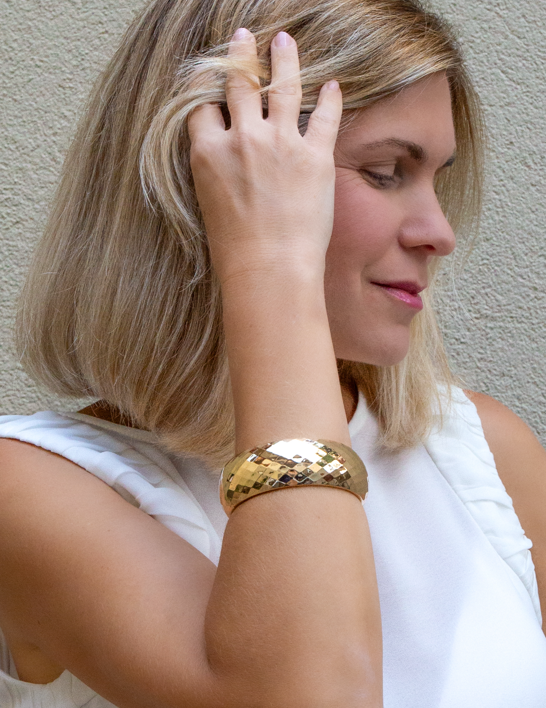 Bracciale Rigido Magnolia Ottone Dorato