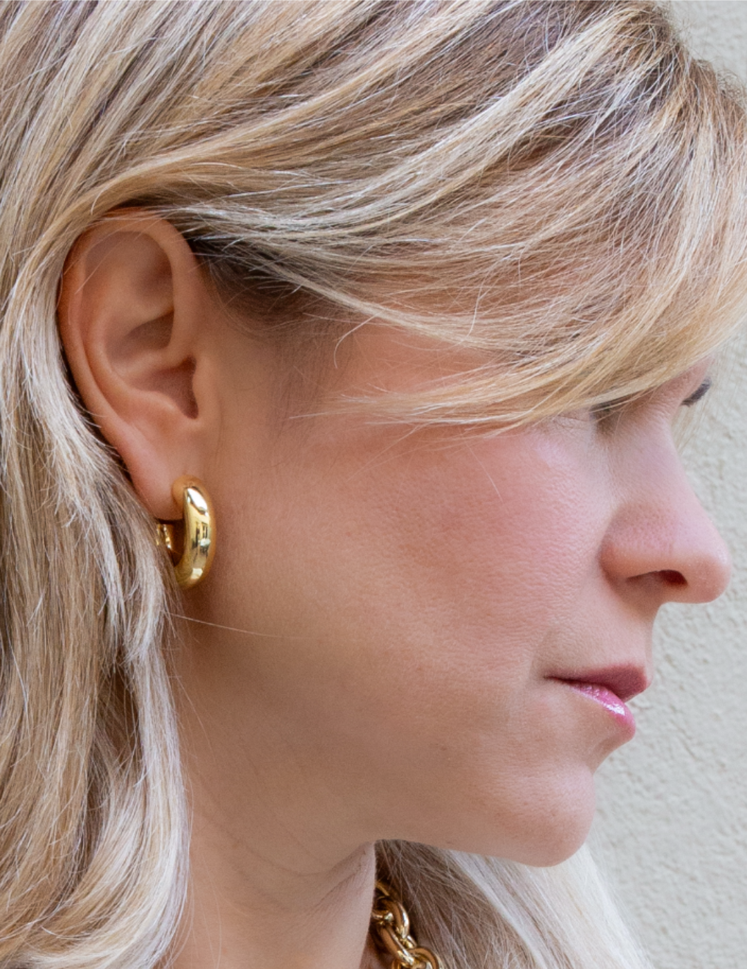 Orecchini Cerchio Lily Pure Ottone Dorato