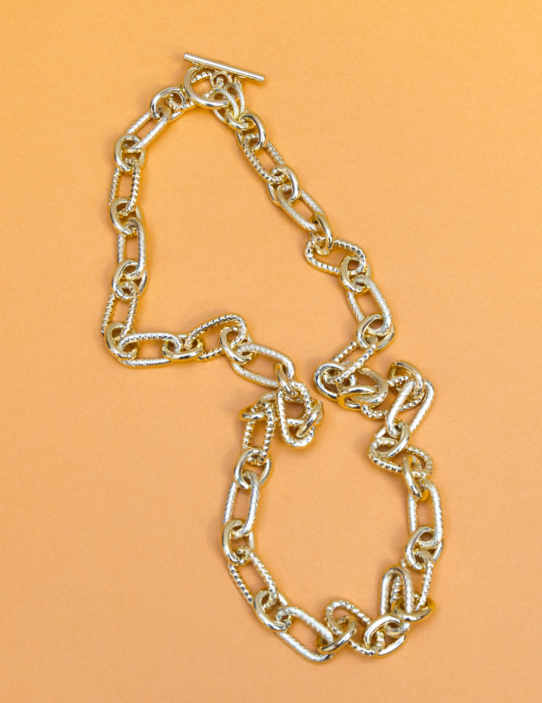 Collana Lunga Dahlia Ottone Dorato