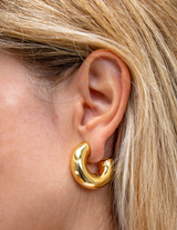 Orecchini Cerchio Lily Bold Ottone Dorato